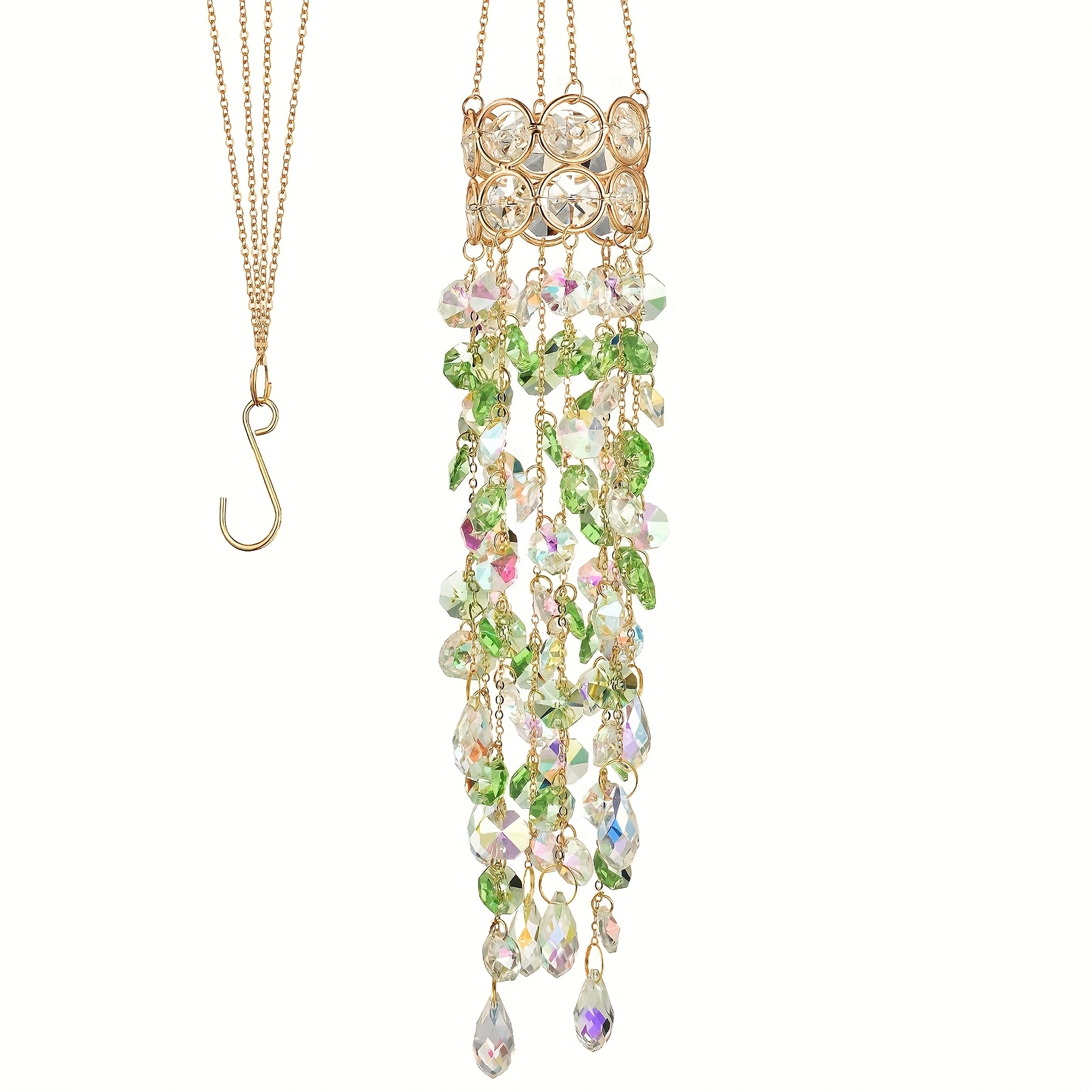 TEMU Hanging Catcher, Gold-plated Sun Catcher For Indoor And Outdoor Decoration, Light Catcher, Party Crystals