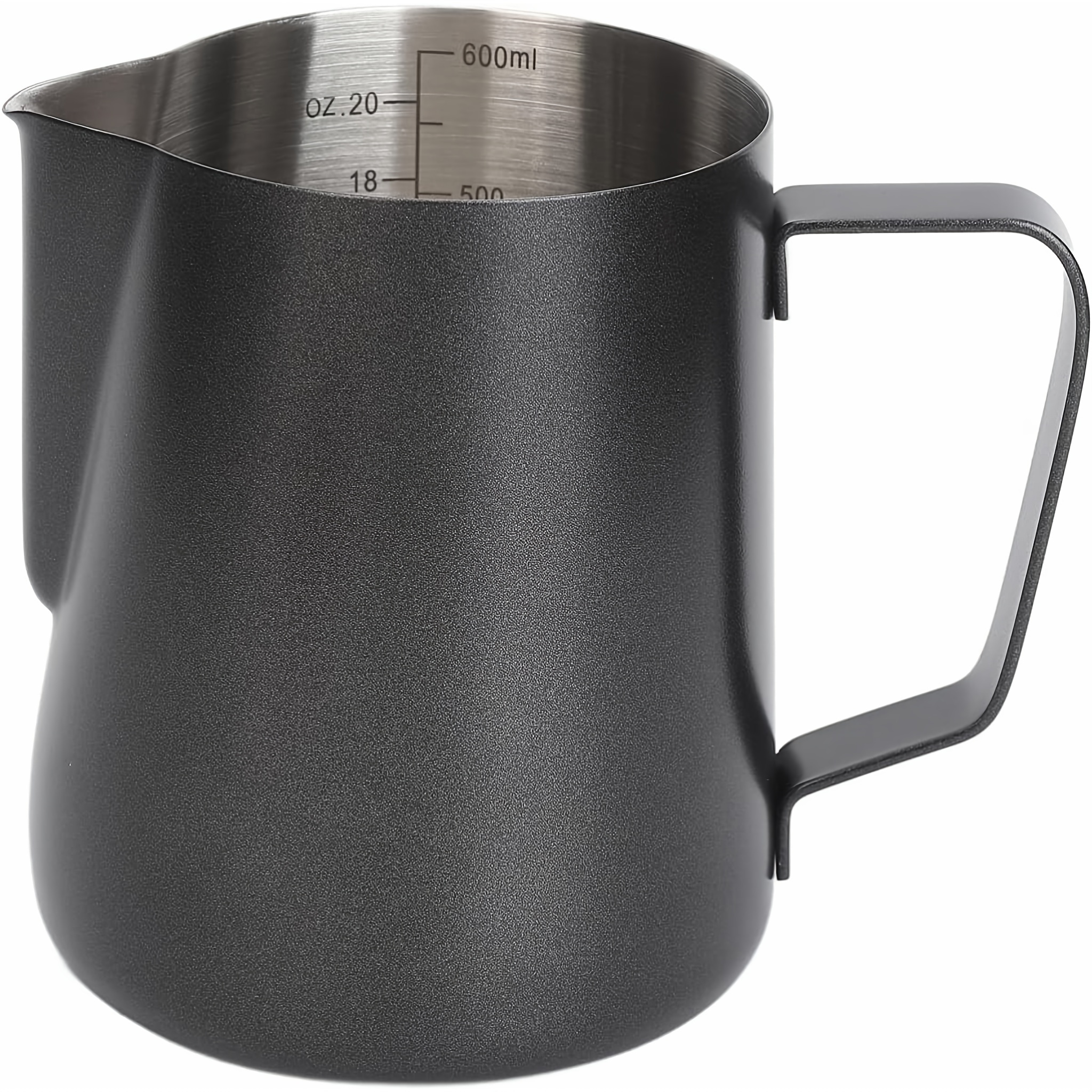 TEMU Premium Stainless Steel Milk Frothing Pitcher - 12oz/20oz, Thickened 304 Coffee Steaming Cup For Espresso Machines (white)