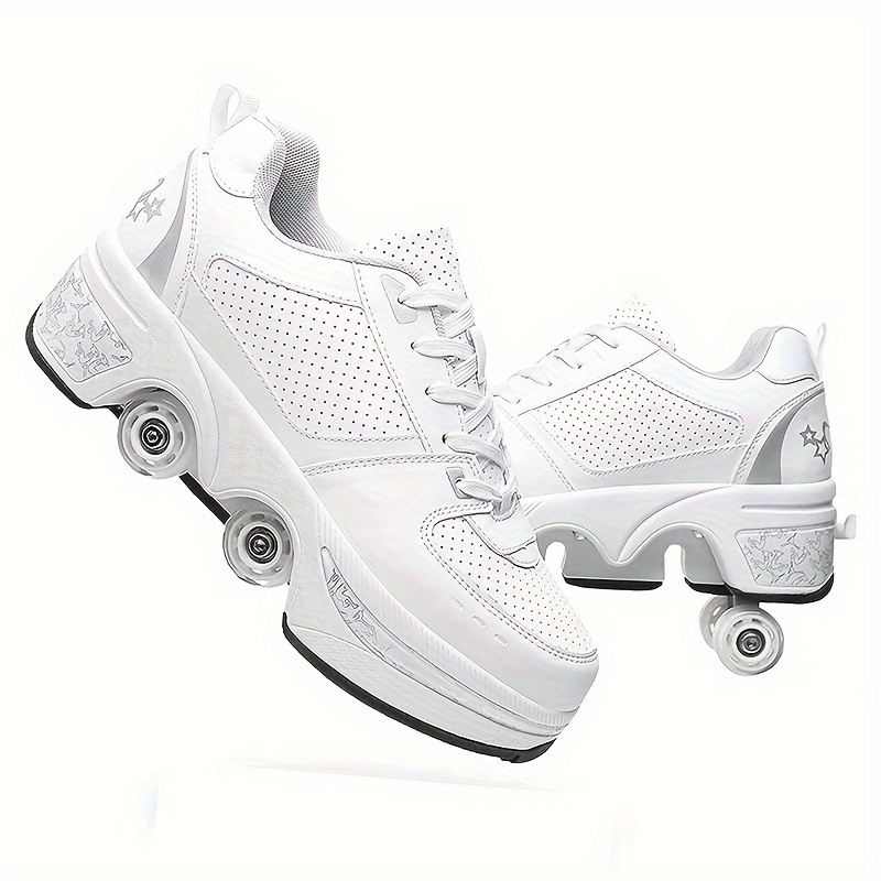 Retractable Wheels Roller Shoes With Built In Wheels Deformation