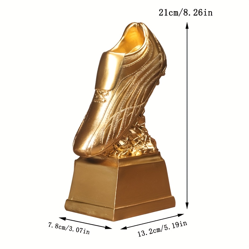 E-shop ., Silberfarbene Stiefel-Trophäe Statue Ornament, Kunstharz Handwerk Ornament, Kunstwerk Ornament, Handbemalt, Heim- und Bürodeko, Sport-Themen