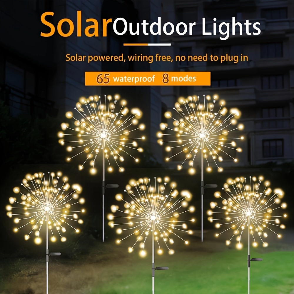 

Solar Outdoor Outdoor Lights, Solar Fireworks Lights Led, Diy Chandelier Garden, Garden, Yard, Flower Bed, Party, Christmas, Outdoor Camping Decorative Lights