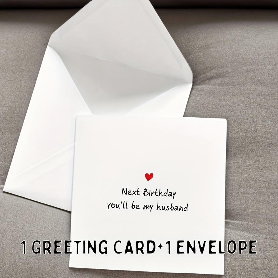 Image of Birthday Card For My , Card For My Newlywed Husband, Card, Next Birthday You My Husband, Cute Husband Card, Including Envelope