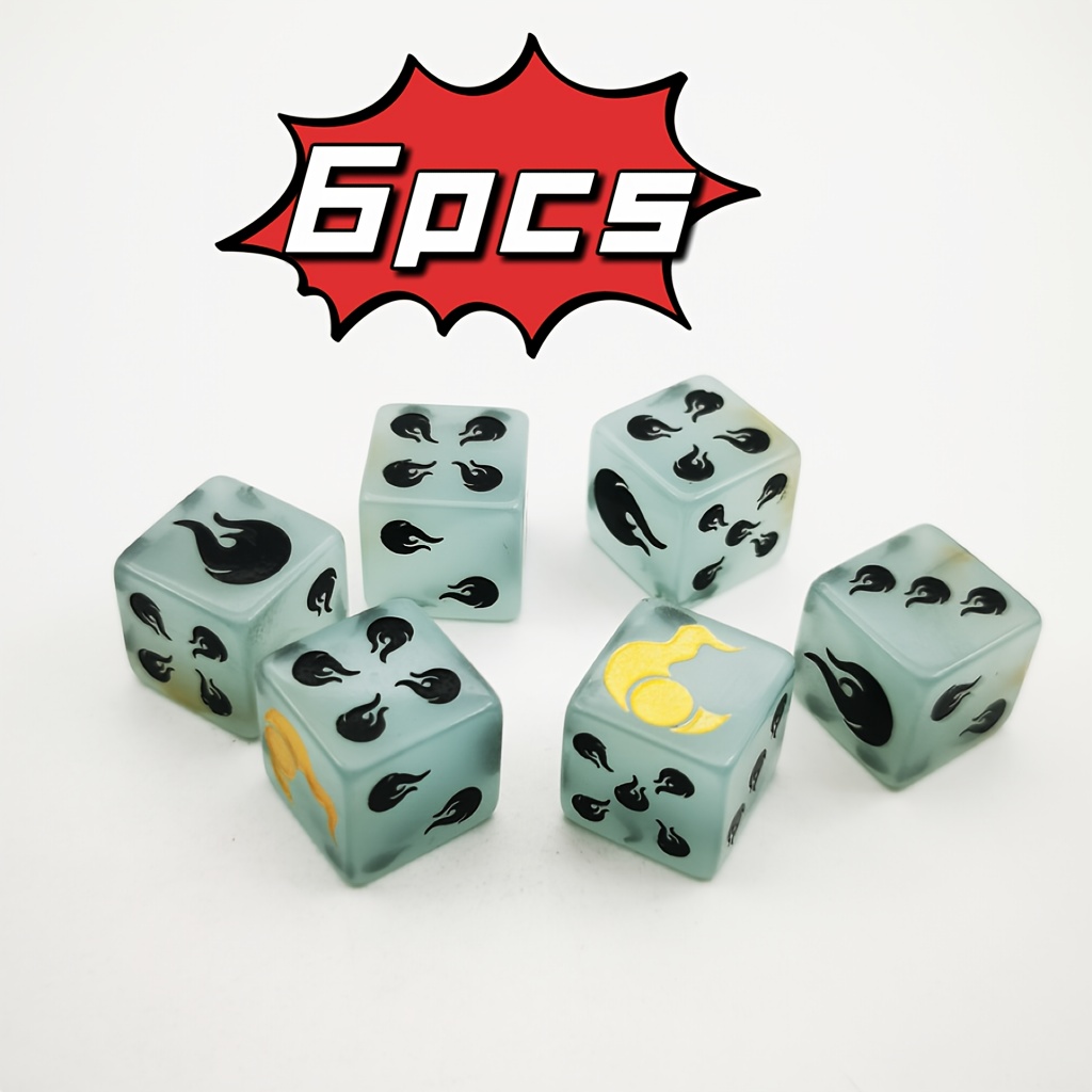 

6pcs Dice Set - -shaped Dice For , Suitable 14 And Up, Abs ,