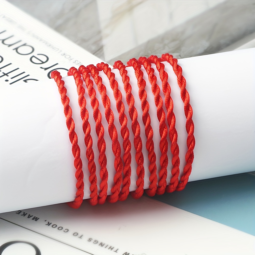 Red String Woven Bracelet Lucky Bead Bangle