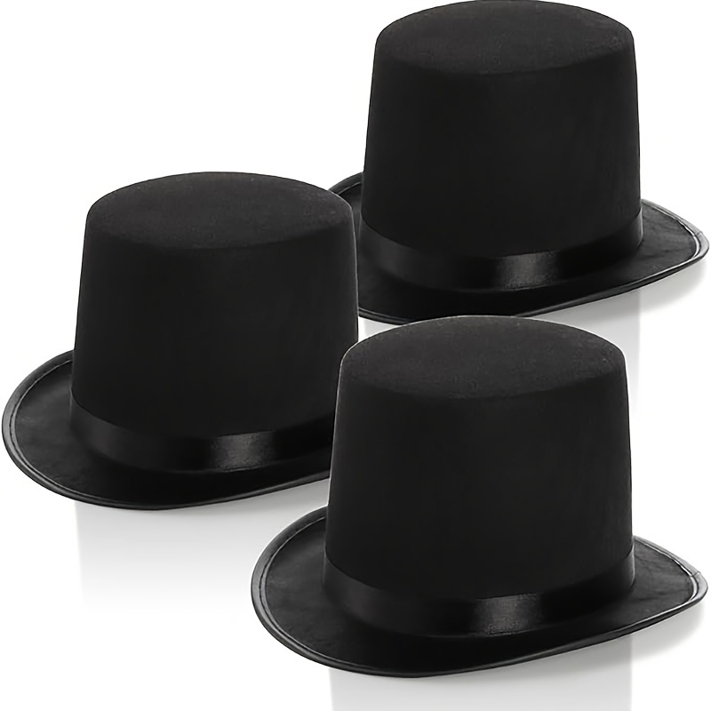 

3pcs Victorian Set For - Black Felt Magician Fedoras, , Cosplay, Stage Performances & Parties