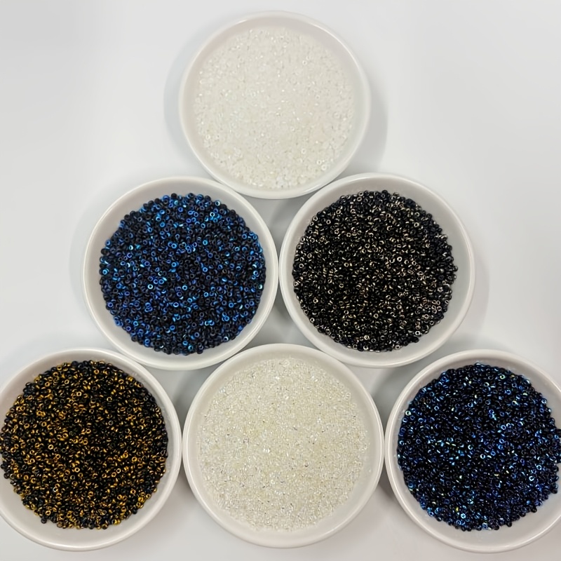 TEMU Perline ovali TOHO, set da 6 colori, totale 2838 pezzi, dimensione 2 mm/0,0787 pollici, 5 grammi per , totale 30 grammi, perline e assortimenti