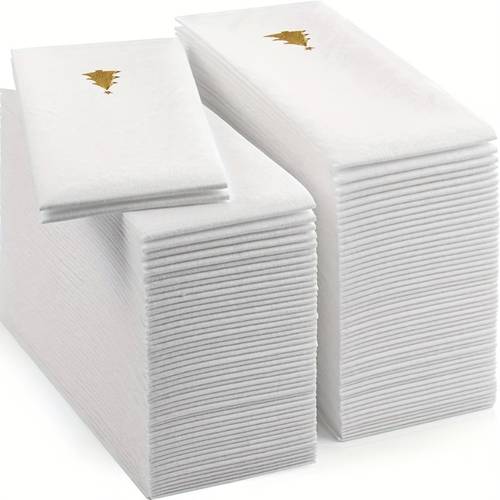 16pcs christmas tree napkins thickened disposable festive thick hand towels 21 5 10cm 8 46 3 94 inch long paper towels suitable for parties weddings christmas and celebration