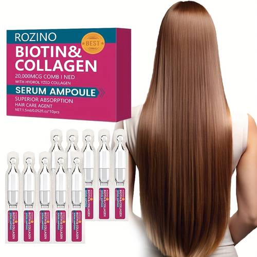 10pcs essence ampoule biotin super smoothing fluffy oil control hair care essence contains a of natural hair care ingredients light texture and easy to instantly smooth frizz instant smoothness