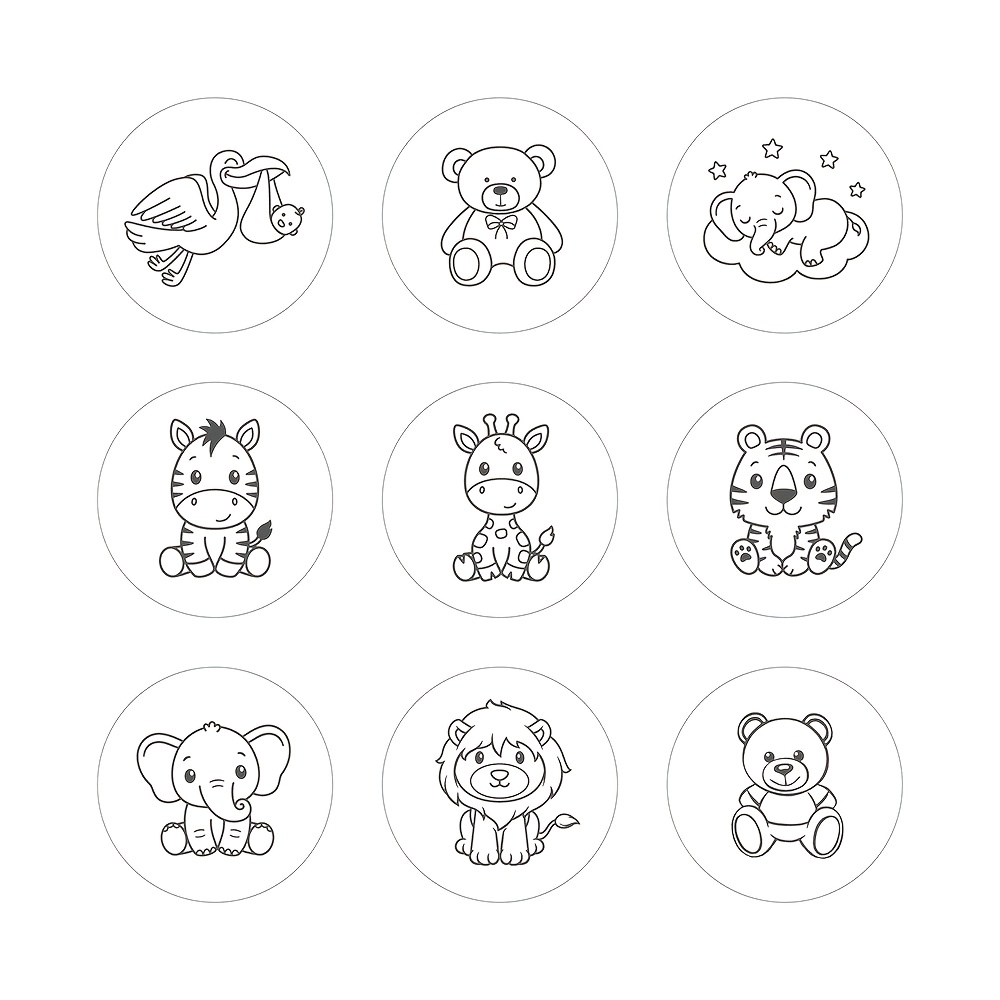 Custom Personalized Wooden Zoo Animal Magnet for Baptism