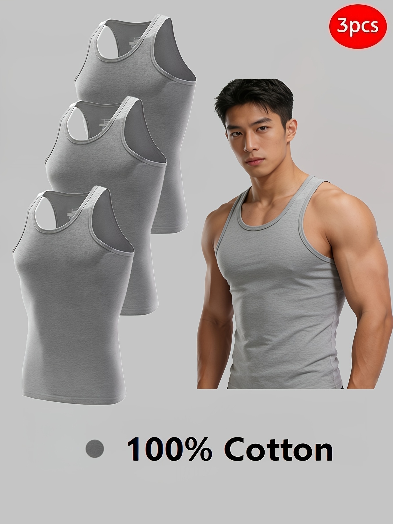 conjunto de 3 peças de camisola de desporto masculina 2026, camisola de base desportiva, top de treino de fitness, design de tecido elástico, adequado para fitness, corrida, musculação, desportos de  , roupa desportiva casual