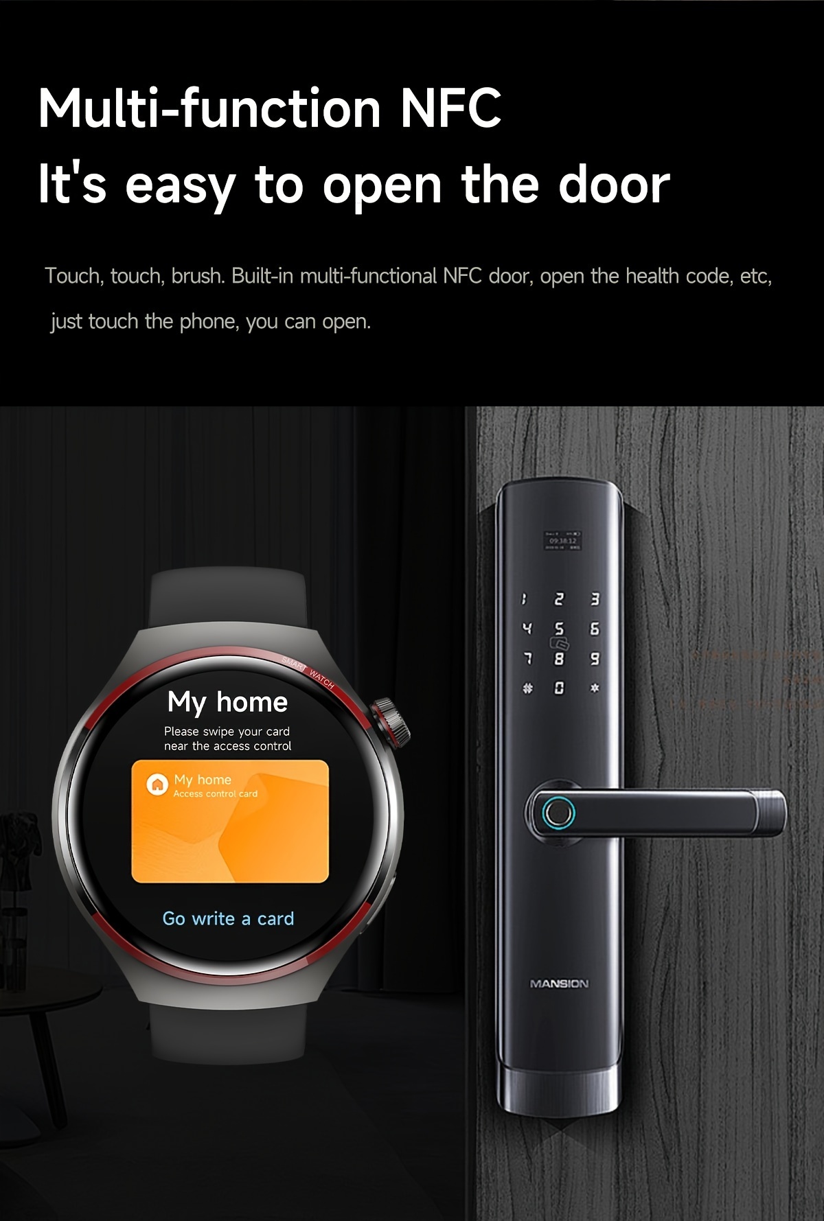 Montre connectée GPS pour homme 4 Pro Écran HD coloré de 1,53 pouces, cadran personnalisé, boussole, suivi de la condition physique, connectivité téléphonique sans fil, style moderne_voghion.com