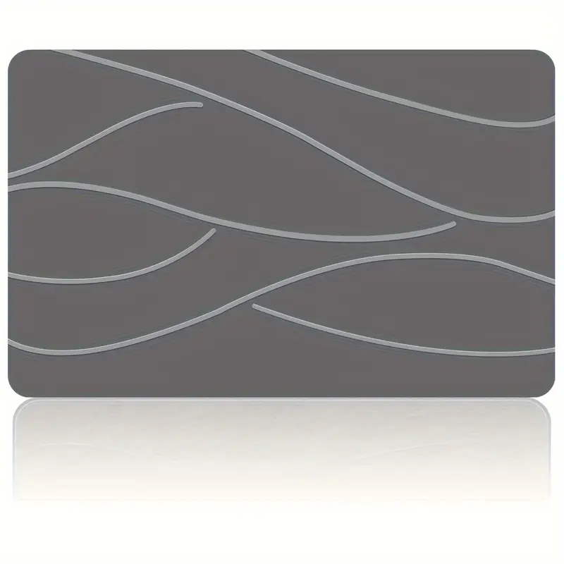 1pc quick dry non slip mud bathroom mat absorbent polyester floor rug with geometric for shower entryway room bedroom ideal for family use bathroom floor mat modern bathroom mat durable bathroom mat bathroom mat Product details 0