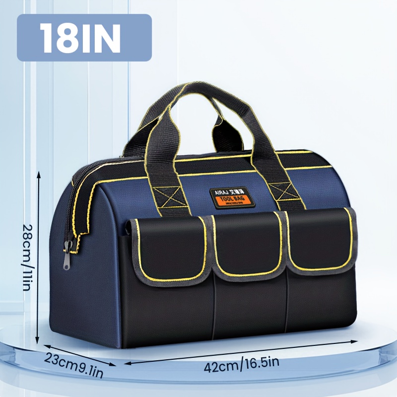   heavy duty 1680d oxford cloth electrician tool bag tear resistant high capacity storage organizer with multiple compartments durable work bag for electricians green electrical tools for electrician