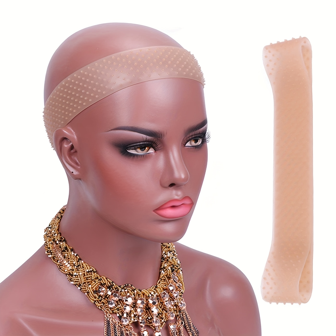 

2pcs Silicone Non-slip Adjustable Seamless Wig Headbands, Elastic Wig Clips, Strong For Sports And Yoga, Unisex