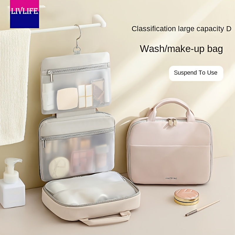Große Wasserdichte Kosmetiktasche Für Damen – Reise-Make-up-Tasche Mit Viel Stauraum