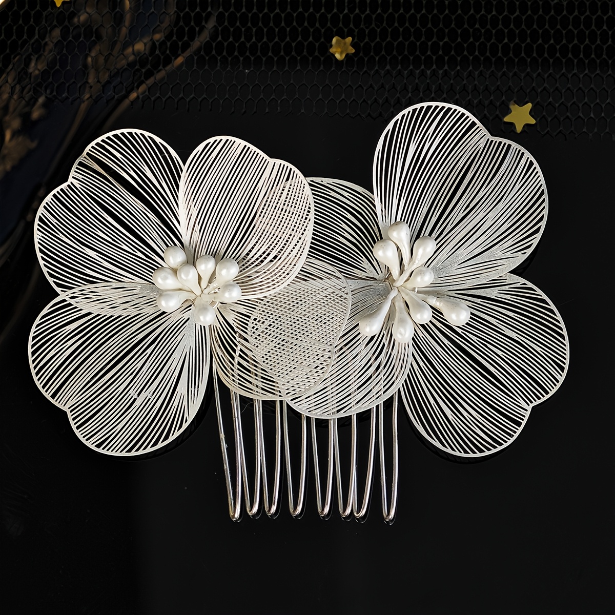 Vintage Flower Hairpin Bridal Updo Accessory For Wedding Photoshoots And Makeup
