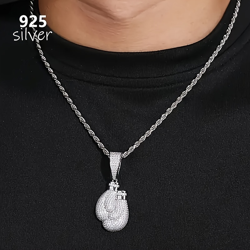 S925 Silver Moissanite Pendant Necklace for Daily Wear
