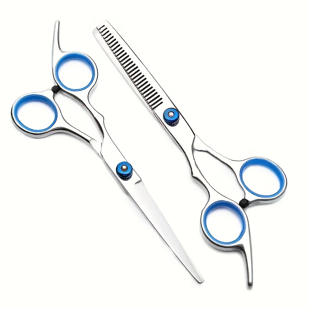 2pcs Professional Hair Cutting & Thinning Scissors Suitable For Home Hair Styling, Right-handed Thinning Shears With , Trimming Shears For Normal & Relaxed Hair, Threading Suitable For Use For And