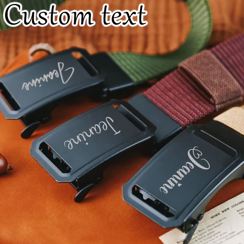 Personalized Custom Text Adjustable Canvas Belt