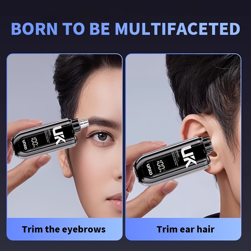   portable electric nose hair trimmer with   usb rechargeable lithium battery easy   women nose hair removal Product details 4