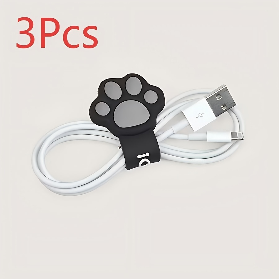 TEMU Organizzatore per cavi e caricabatterie per auricolari con design a gatto dei animati, portatile da , cinturino per cavi auricolari, accessori