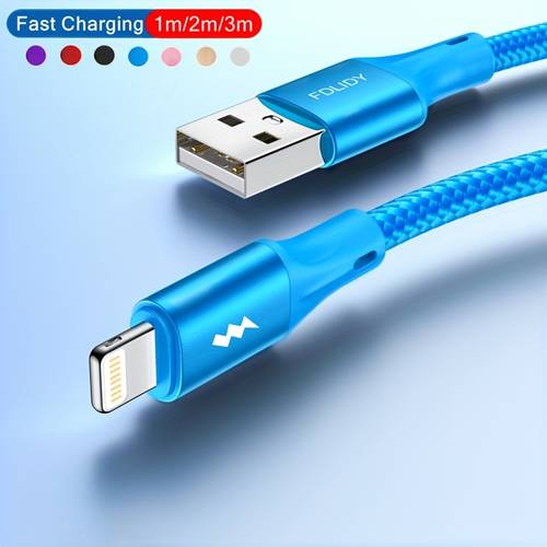 usb fast charging cable for iphone 14 13 12 11 pro max xs x xr 8 7 6 6s plus se 2 for ipad long wire data synchronization cable high speed data charging cord
