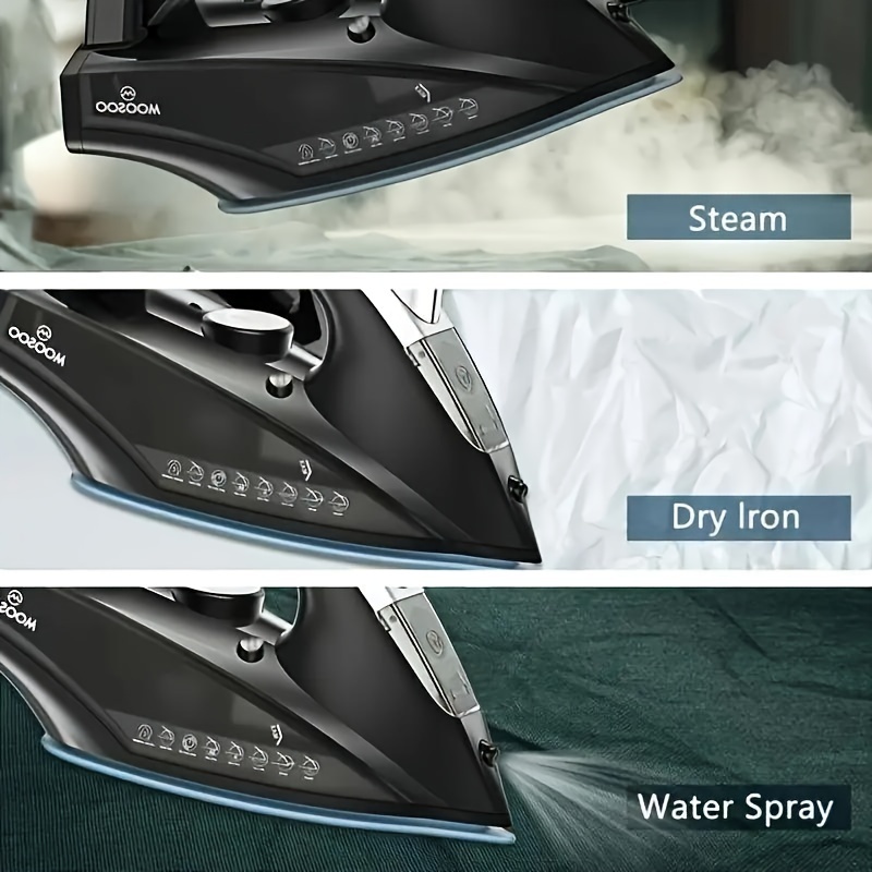 Moosoo Pro Steam Iron - 1800W Lightweight Dry Iron with Advanced Anti-Drip System, Auto-Off Function, And Enhanced Safety Features for Easy Ironing Experience