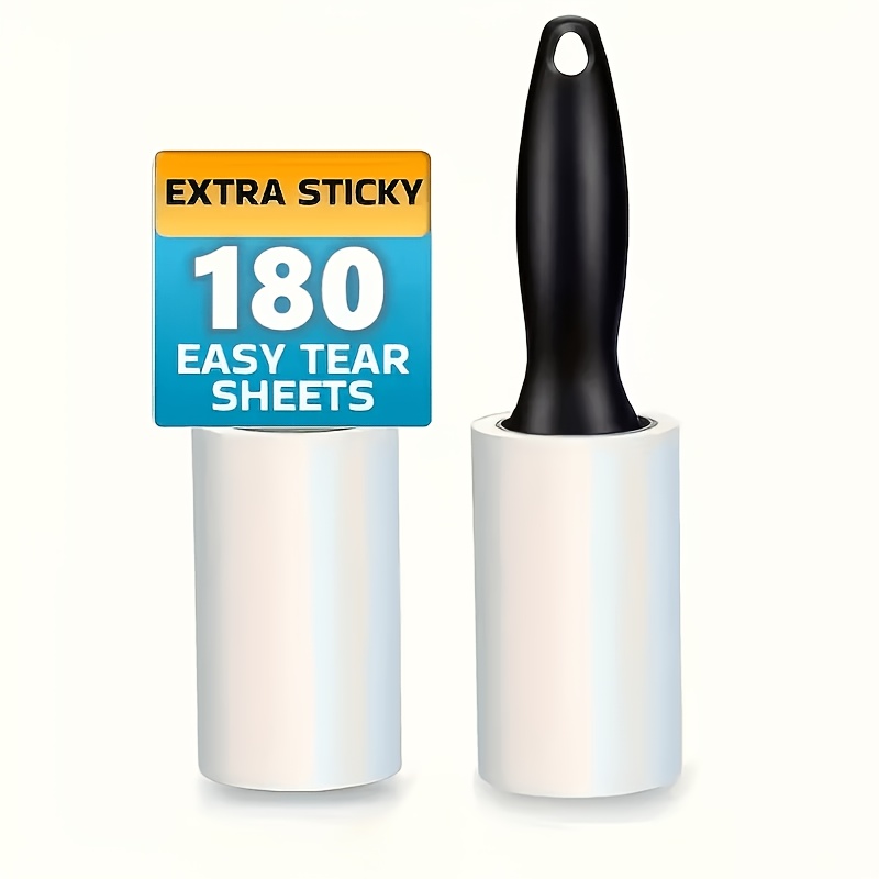 TEMU Super Sticky Hair Remover Roller Suitable For Furniture, Clothing & Carpets - Instant Adhesive Lint Roller For Pet Hair Removal, Portable Sticky