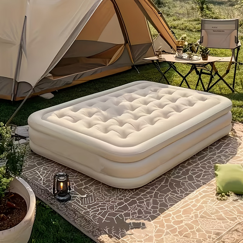4 luxury specifications  , one portable inflatable mattress, multi-functional  , easy to set up and fold, for tent camping and home indoor/outdoor use, best holiday gift, party bedding, outdoor sleeping, foldable design, space-saving Product details 1
