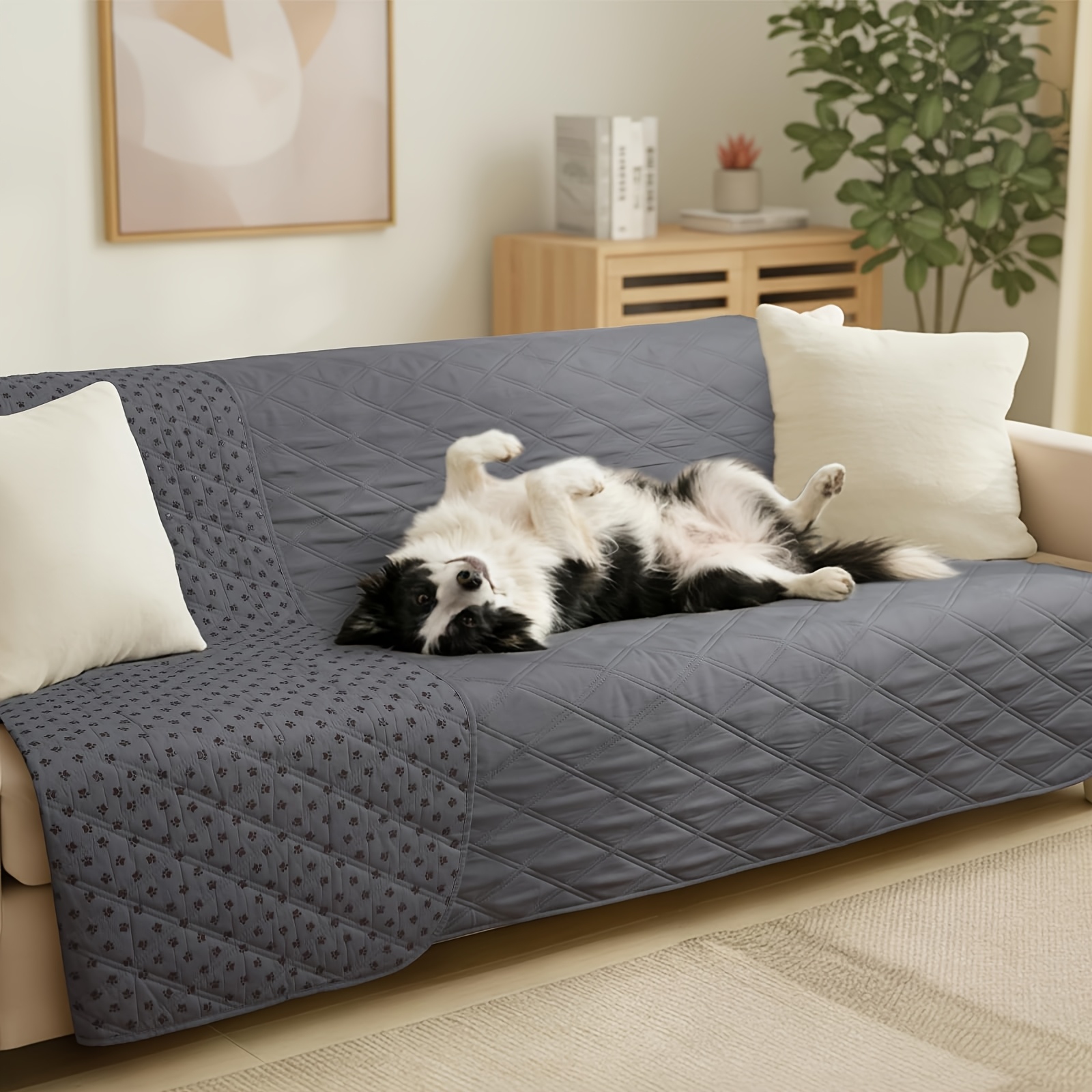 Image of Dog Couch Cover, Non-slip Pet Sofa Protector, Scratch-resistant And Machine Washable, Protects Sofa Bed