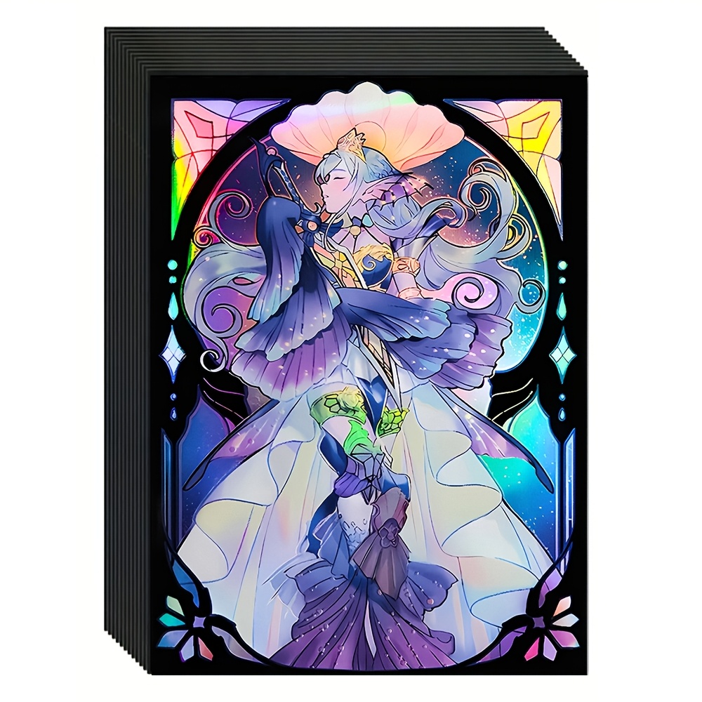 small anime card sleeves Amazon.com: 60 PCS Holographic Anime Card Sleeves for MTG, 6792mm Cartoon  Printing Top Loading Board Game Inner Trading Card Sleeves Card Protector  Compatible with TCG/PTCG : Toys & Games