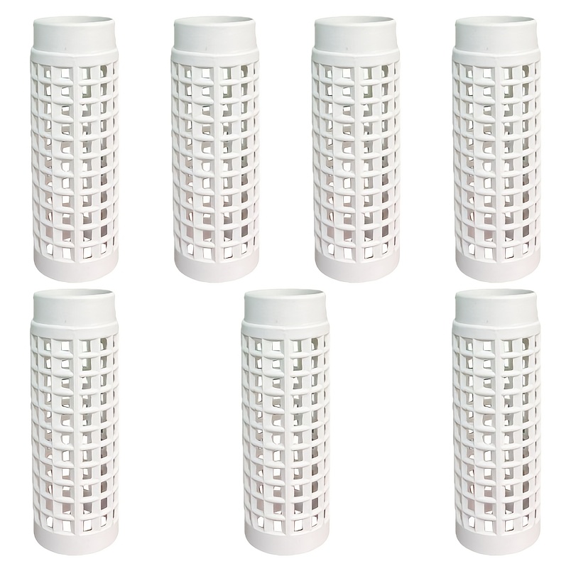 TEMU 7pcs White Stackable Moss Columns, Easy-to-assemble Plastic Plant Supports, Suitable For Outdoor Climbing Plants - Sturdy Modular Columns