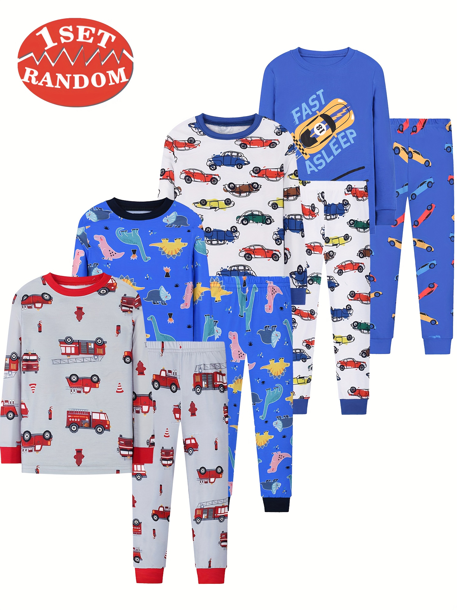 1 Set Flame Retardant Cool Boy Random Long-Sleeved Suit