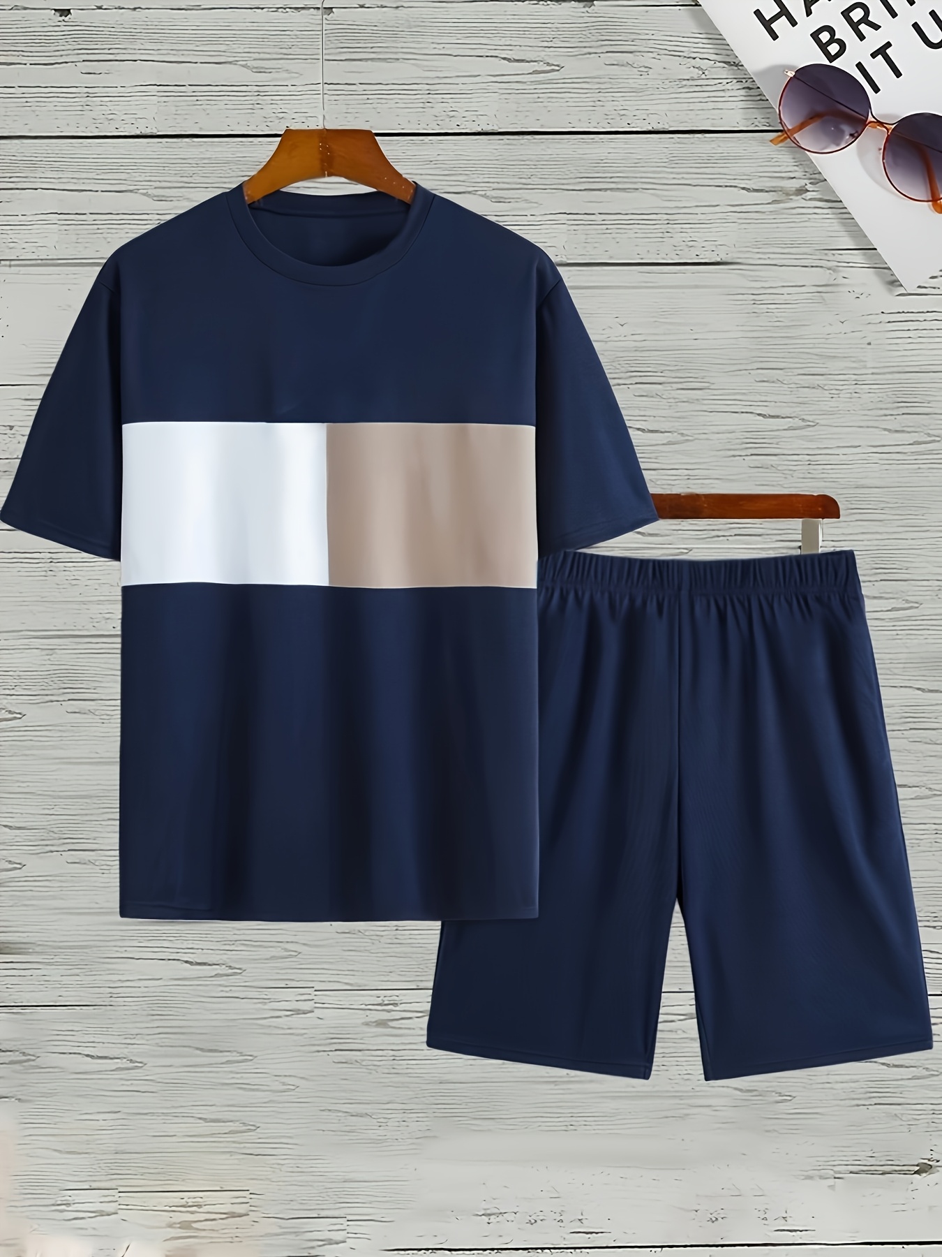 Navy Blue Beige Shorts Mens Outfit Polo Ralph Lauren Shorts 34