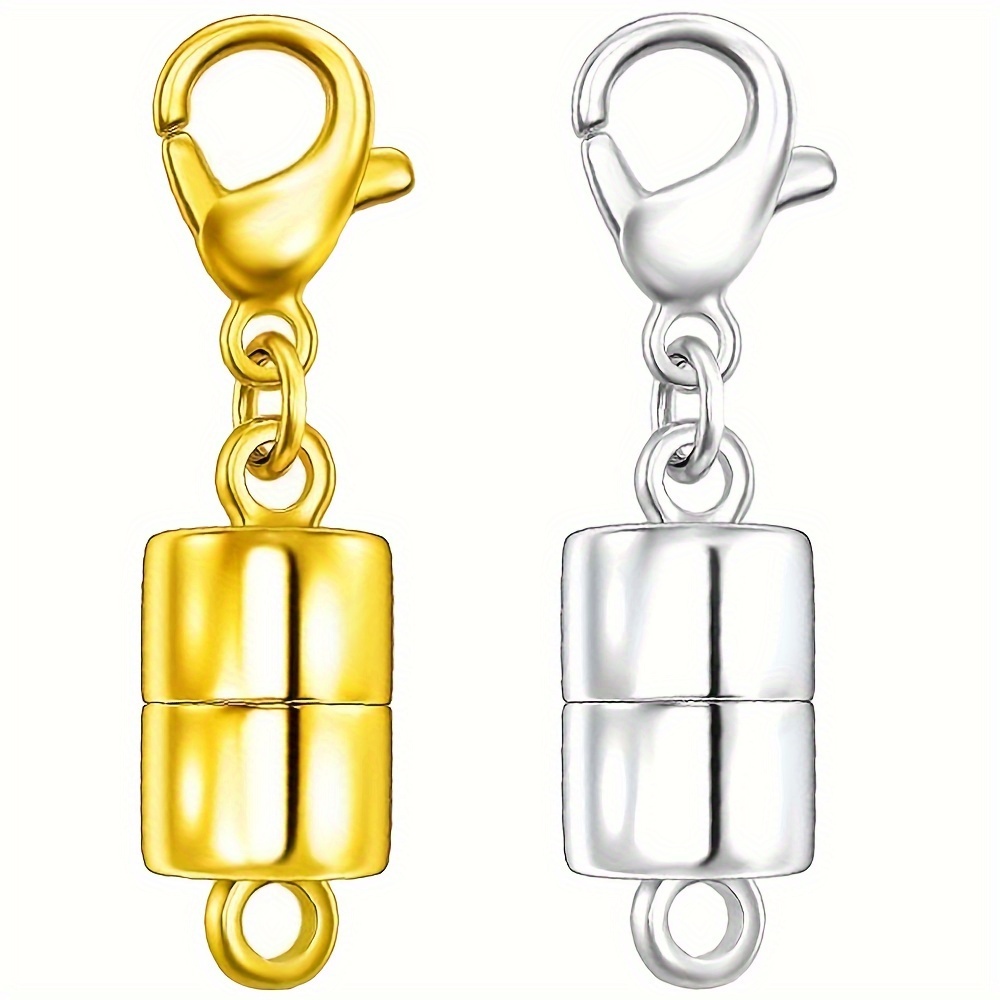 

Magnetic Necklace Clasp With Lobster Clasp Golden And Silvery Magnetic Jewelry Clasps For Necklaces Connector Wrist Accessory Clasps And Closures