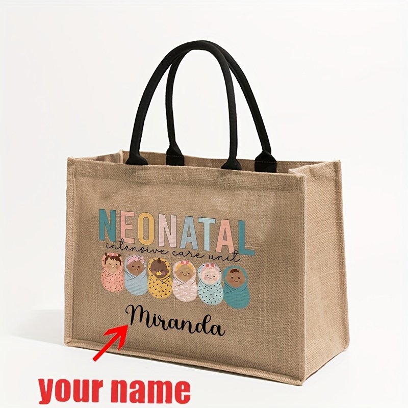 

Custom Personalized Canvas Tote Bag - Large Monogrammed Beach & Gift Bag For Women, Design, Khaki