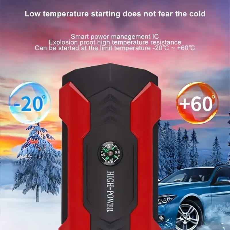   jump starter 29800mah   portable car jump starter all in one emergency power bank for phones cars motorcycles yachts   with flashlight compass sos mode for   Product details 4