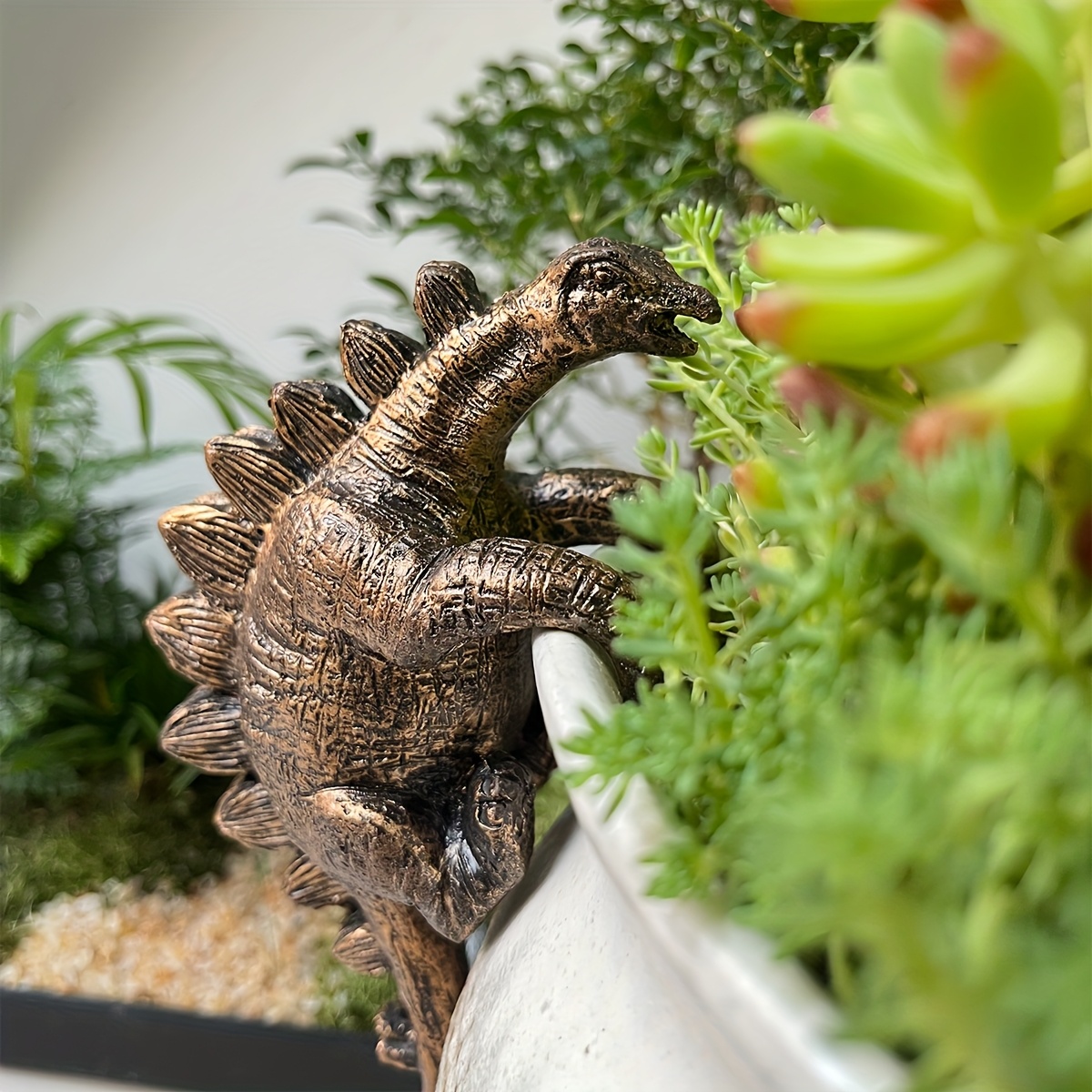 E-shop Harzbronze Pflanzgefäß zum Aufhängen - Klassisches Vatertagsgeschenk, Tiermotiv Garten- & Wohnakzent für Sukkulenten und Kleine Pflanzen,
