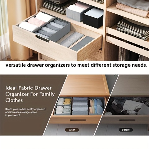 4pcs set underwear drawer storage box folding panties storage drawer divider basket for bras socks belts household space saving organizer of wardrobe closet bedroom home dorm details 1