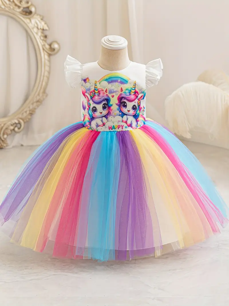 unicorn dress for birthday girl Unicorn Costume with Headband & Accessories 3T This pink and white soft ruffled dress with a sparkle glitter print of a unicorn and the words one will certainly make your birthday girl feel very special Unicorn Frock For Birthday Girl