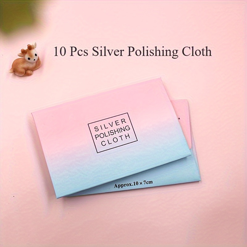 

10pcs Jewelry Cleaning Cloth Polishing Cleaning Cloths For Sterling Silvery Platinum Jewelry, Watch Non Tarnish Remover Jewelry Clean And