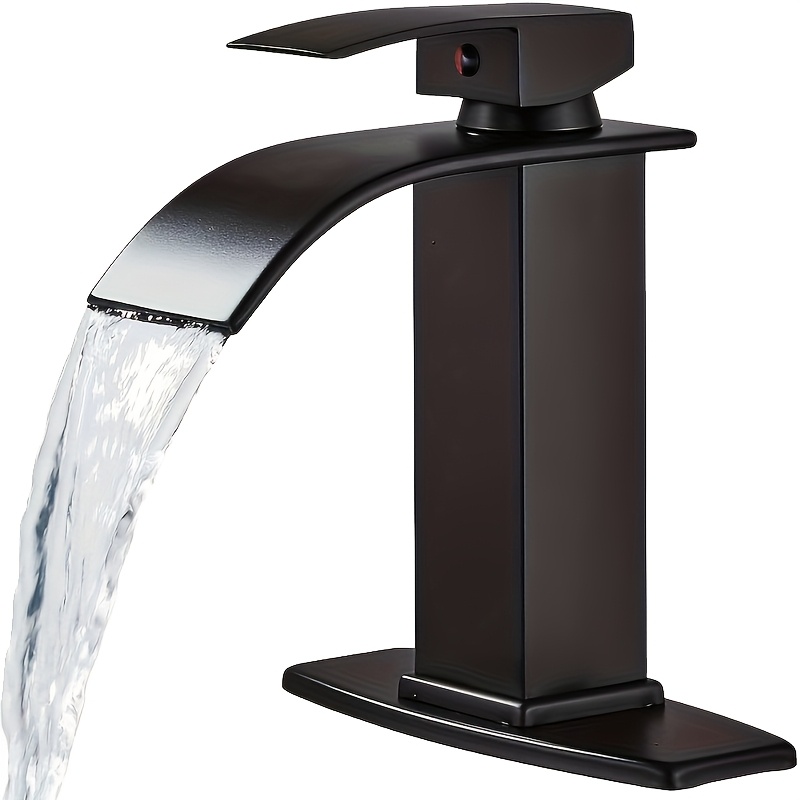 TEMU Bathroom Faucet Waterfall Bathroom Sink Faucet Single Hole 1 Or 3 Hole Mixer Tap Bathroom Vanity Faucet Farmhouse Rv Bathroom Sink Faucet Set