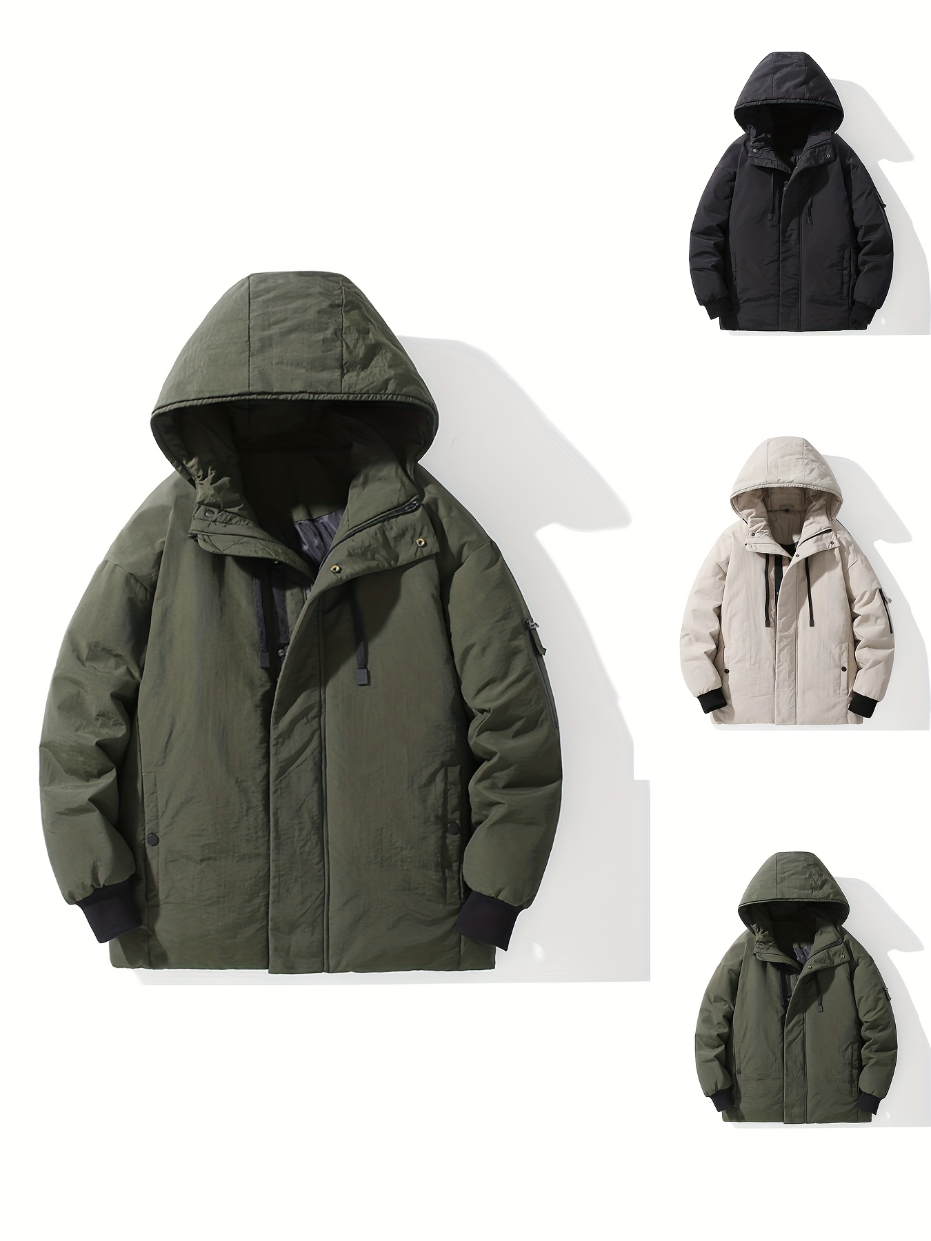 Men's Lightweight Down Jacket with Hood for Outdoor Leisure