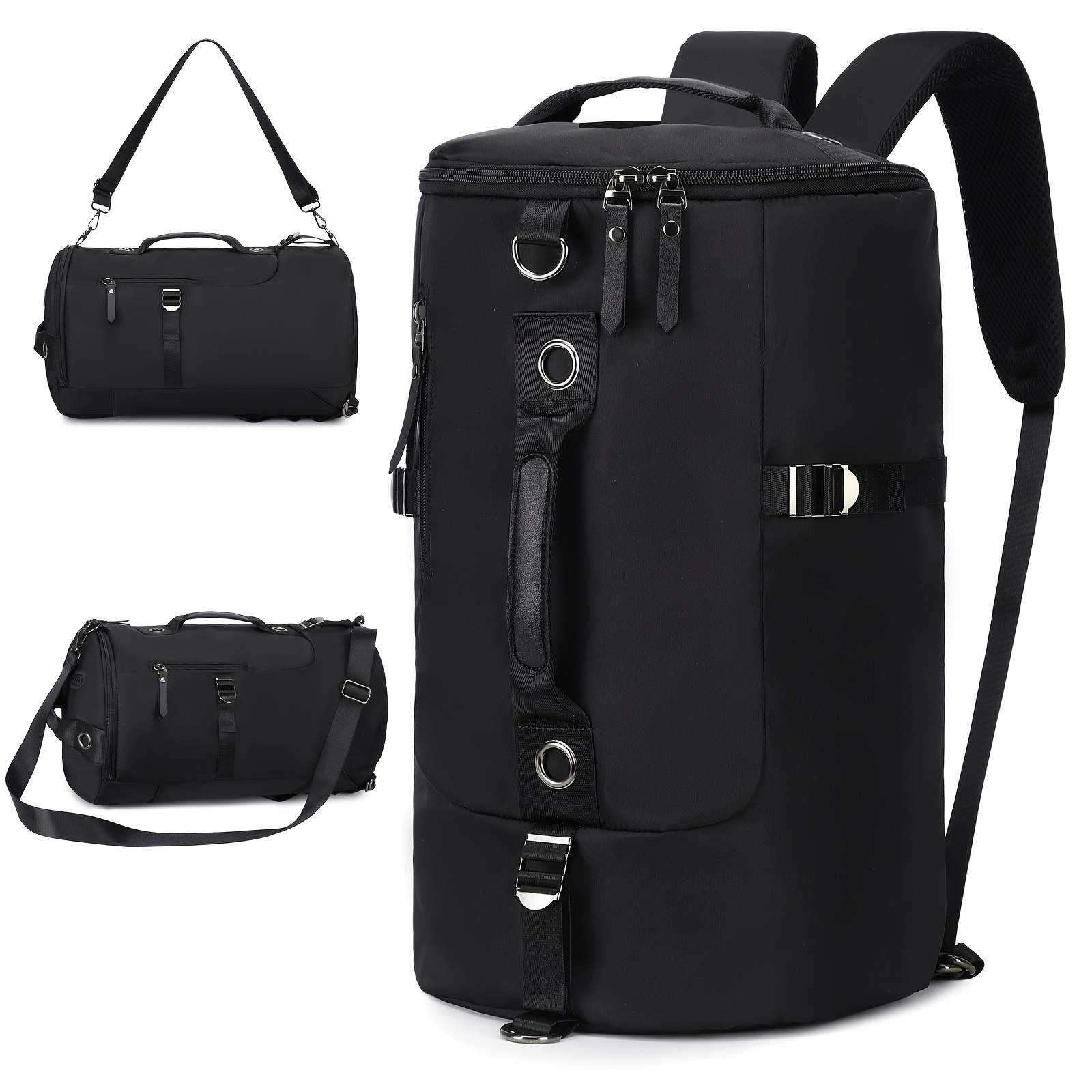 Bolsa de viaje para hombre, mochila de ocio al aire libre que se puede convertir en una bolsa de equipaje y una bolsa de gimnasio, bolsa deportiva. Mochila versátil para portátil.