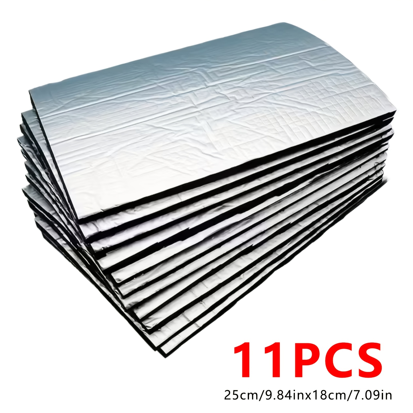TEMU Car Soundproof And Heat Insulation Mat 11 Sheets, Car Truck Door Soundproof And Heat Insulation, Car Hood Heat Insulation And Mute 5mm