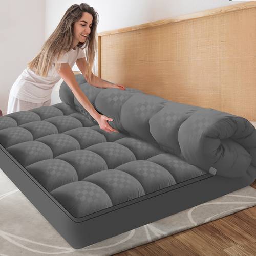 pad extra thick quilted mattress topper soft breathable quilted fitted mattress pad with 8 21 inch deep pocket