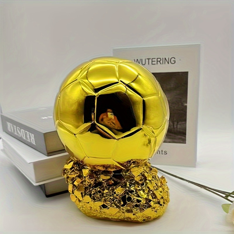 resin soccer trophy figurine perfect for living room decor indoor outdoor display no power needed ideal gift for valentines day fathers day details 2
