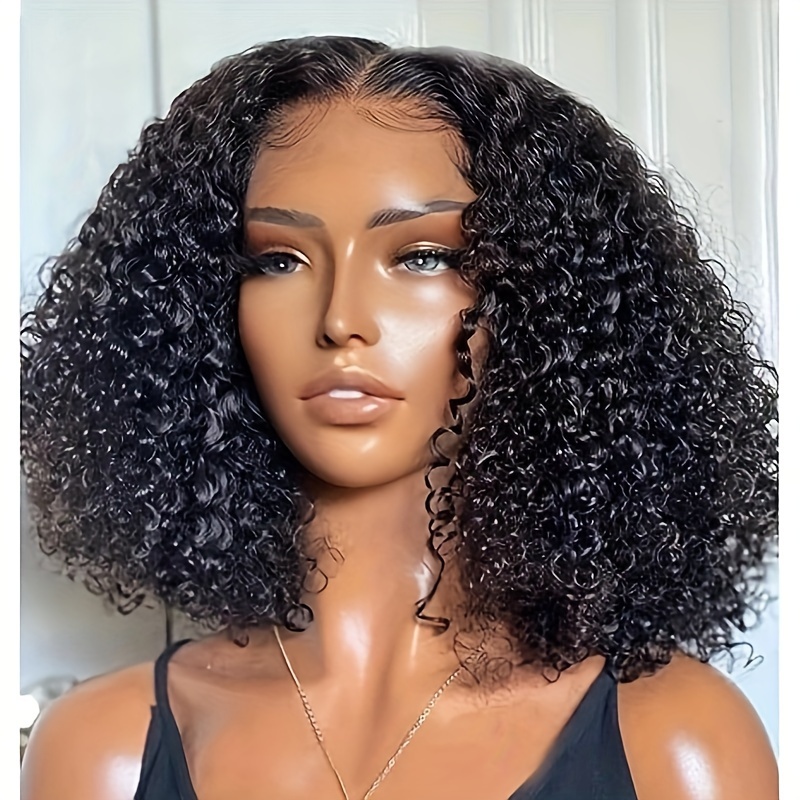

Curly Bob Wig Human Hair 13x4 Hd Transparent Lace Front Wigs Short Bob Wig Virgin Hair Human Hair Pre Plucked With Baby Hair For Women