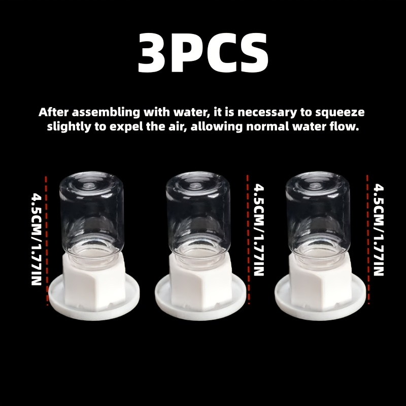 3pcs Mini Automatic Water Dispensers, Portable And Easy-to-use Feeding Bottles, Perfect For Jumping , Tarantulas, Ants, And Other , Terrarium Additions, Integrated Water Feeders