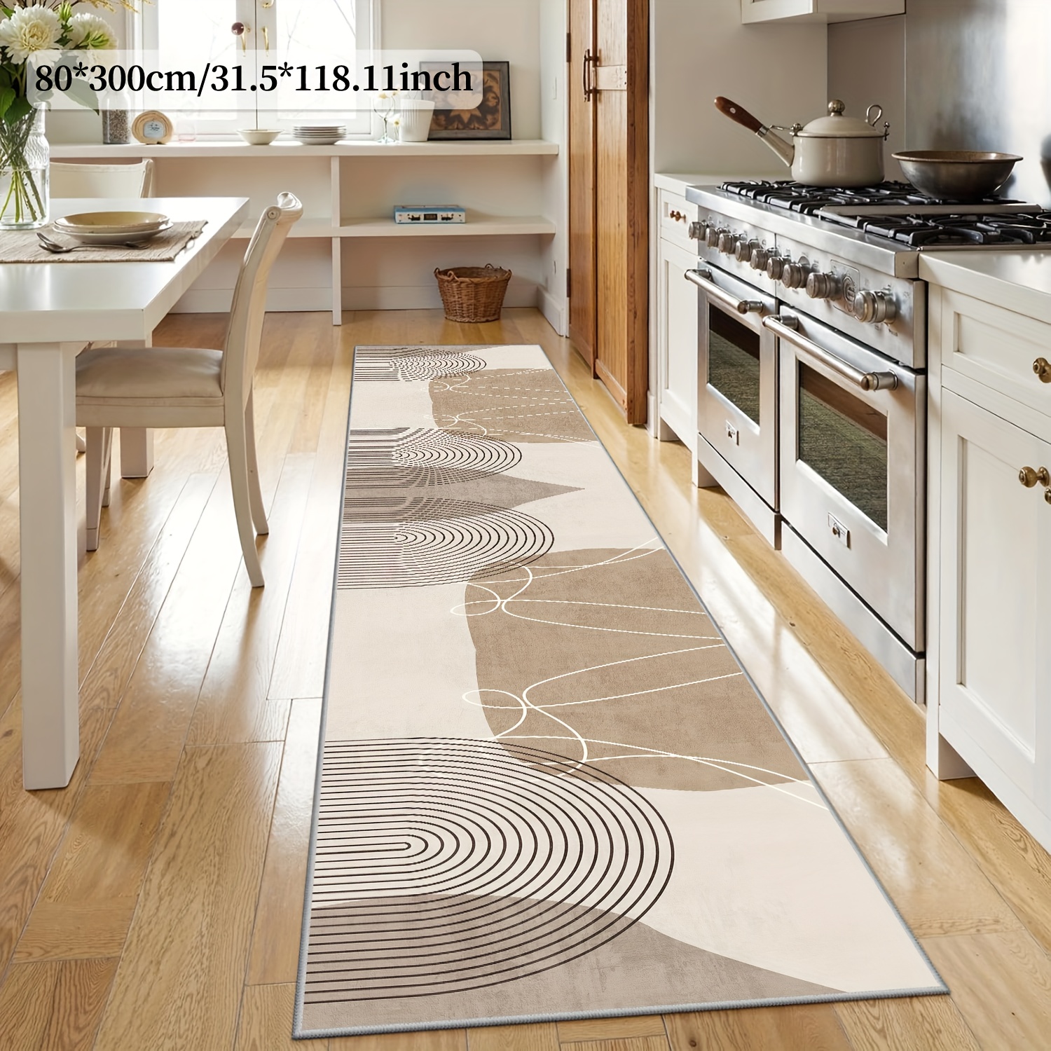 Image of 1pc Aisle Runners Rugs For Living Room Home Decor Cashmere Carpets Runners Long Carpet Bath Rugs Bedroom Kitchen Office Large Area Rug Washable Non-slip And Non-linting